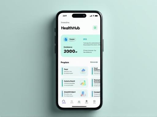 Artefact Studio intuitive UI/UX design for a mobile health application called HealthHub